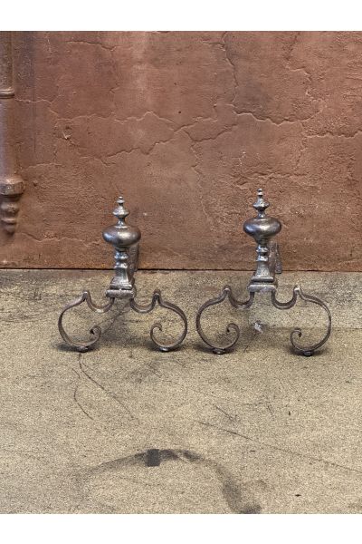 Louis XV Iron Andirons