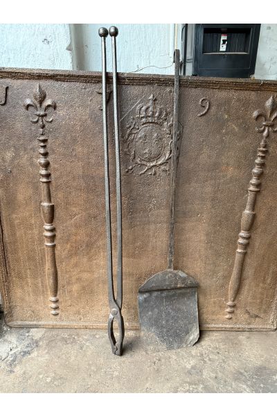 Large French Fireplace Tools