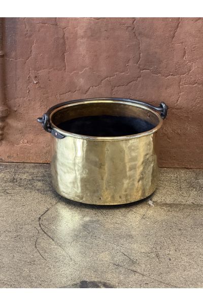 Polished Brass Firewood Basket
