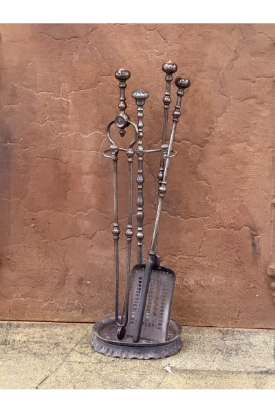 Large Georgian Fire Irons