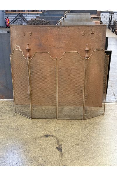 Tall Antique Fireplace Screen