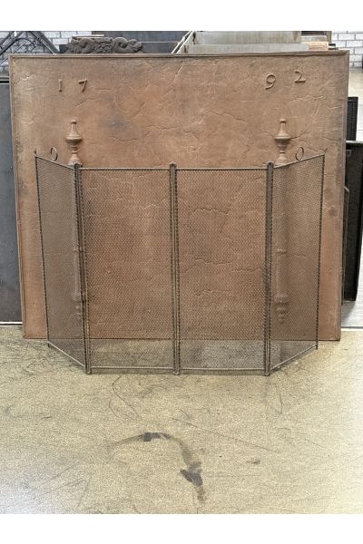 Tall Antique Fireplace Screen
