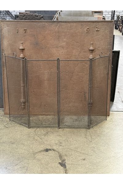 Tall Antique Fireplace Screen