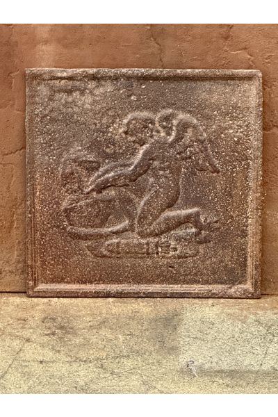 Cupid Fireplace Back Plate