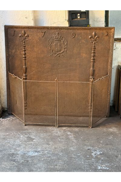 Antique French Fire Screen