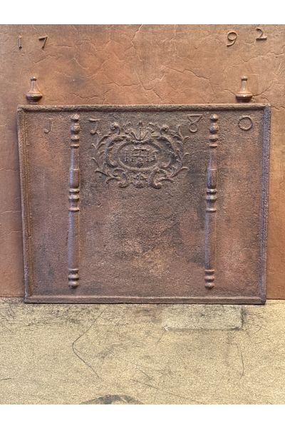 Pillars with IHS Monogram Fireback