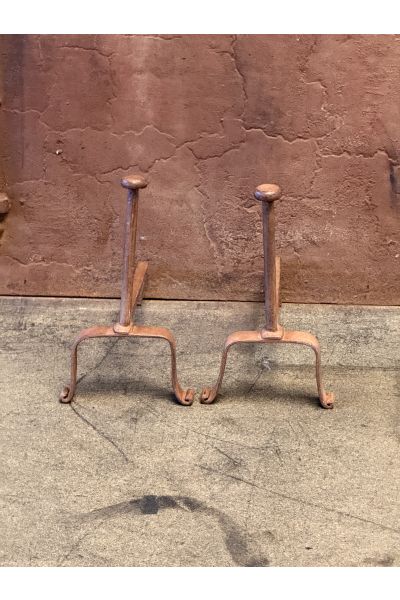 Louis XV Iron Andirons