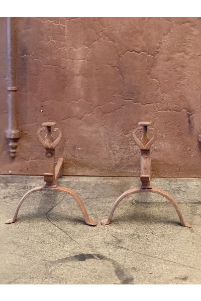 Louis XV Iron Andirons