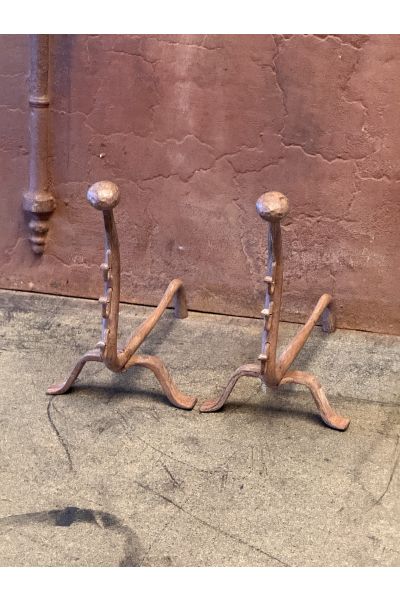 Hand-Forged Andirons