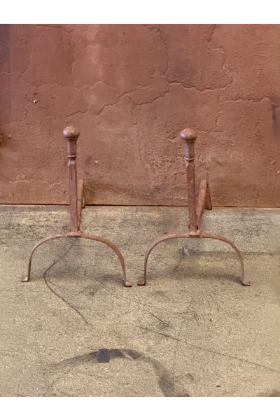 Antique Hand-Forged Andiron