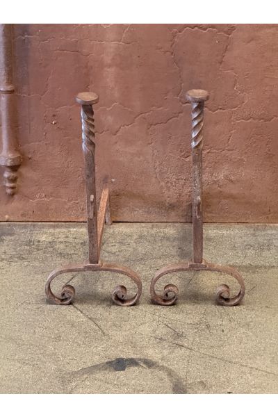 Hand-Forged Andirons