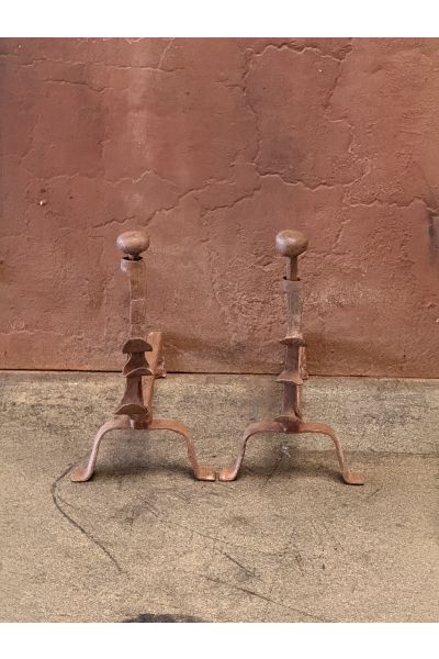 Louis XV Iron Andirons