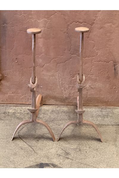 Louis XV Iron Andirons