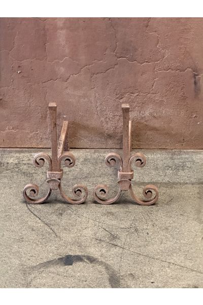 Hand-Forged Andirons
