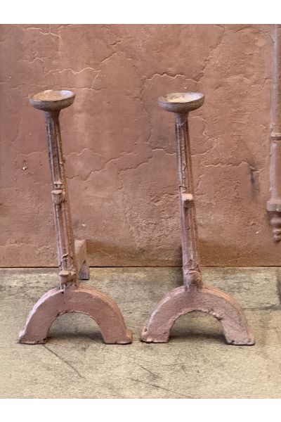 Gothic Andirons Fireplace