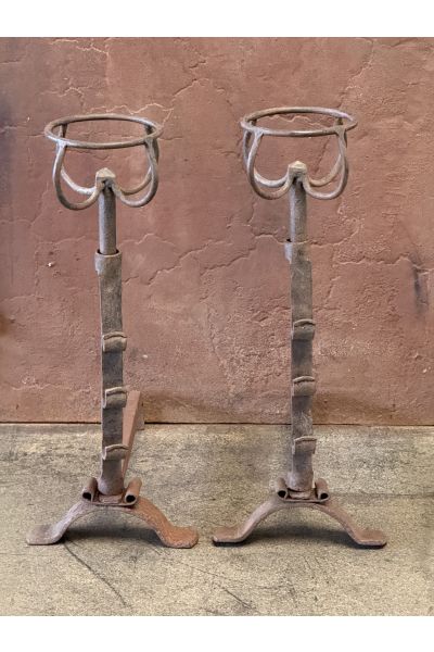 Louis XV Iron Andirons