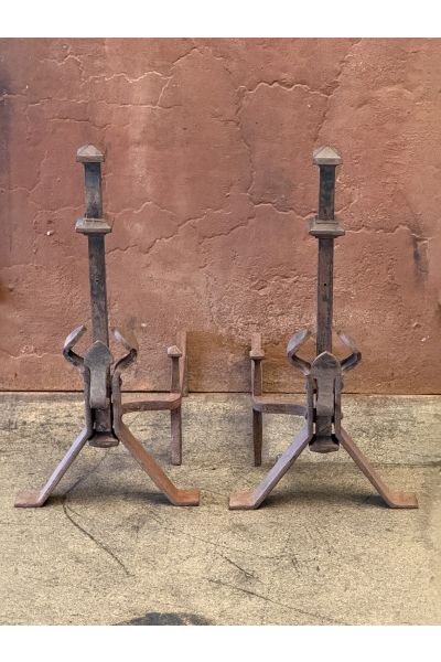 Hand-Forged Andirons