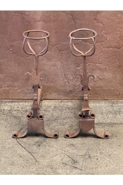 Hand-Forged Andirons