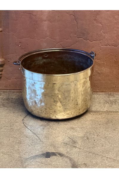 Polished Brass Firewood Basket