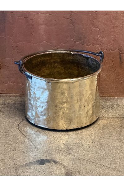 Polished Brass Firewood Basket