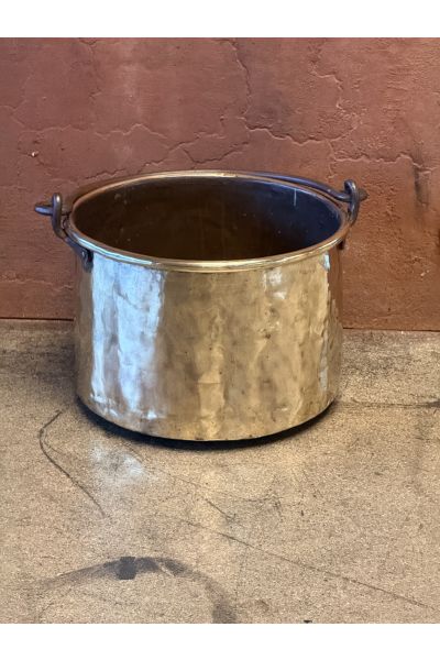 Polished Brass Firewood Basket