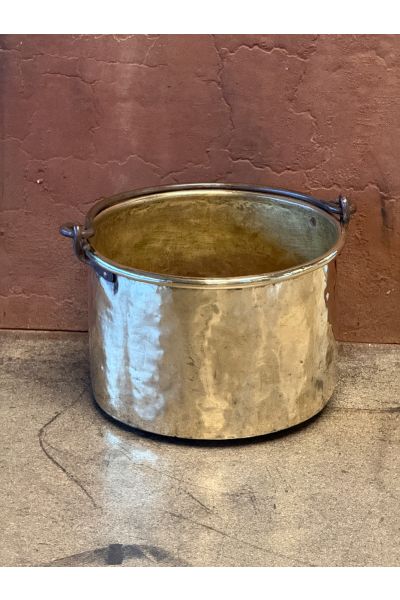 Polished Brass Firewood Basket