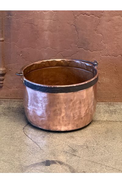 Polished Copper Log Basket
