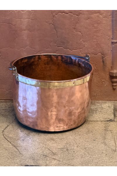 Polished Copper Firewood Basket