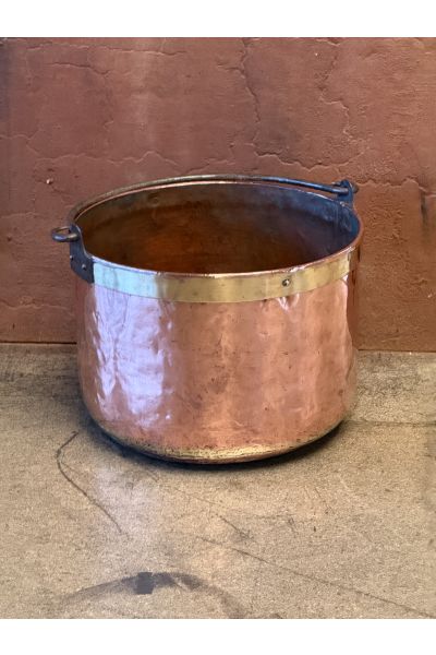 Polished Copper Firewood Basket