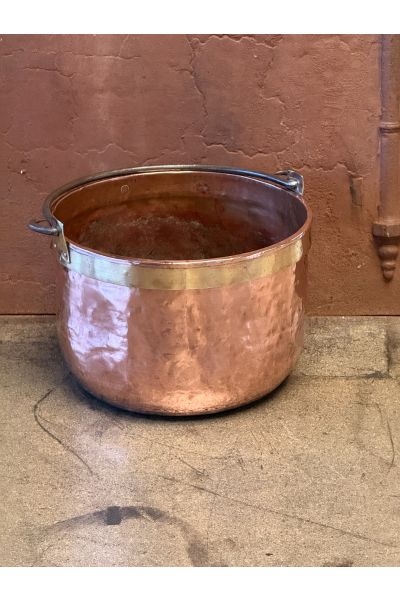Polished Copper Log Basket