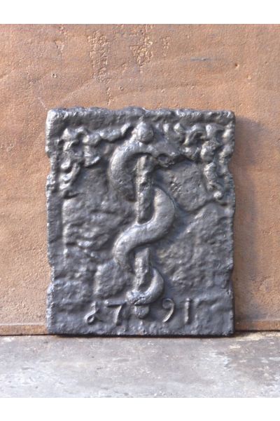 Rod of Asclepius Fireback made of 14 