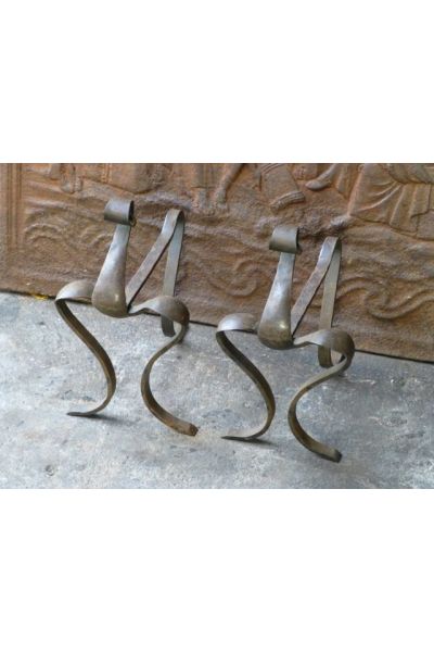 Art Nouveau Rests Fire Tools made of 15 