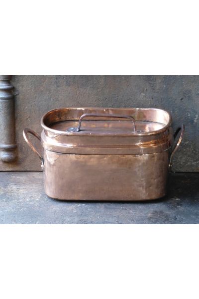 Polished Copper Log Basket made of 47 