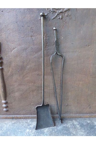 Antique Dutch Fire Tools made of Wrought iron 