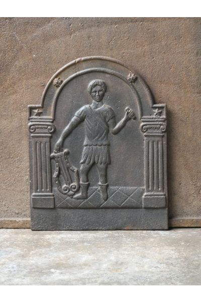 Apollo with Lyre Fireback made of Cast iron 