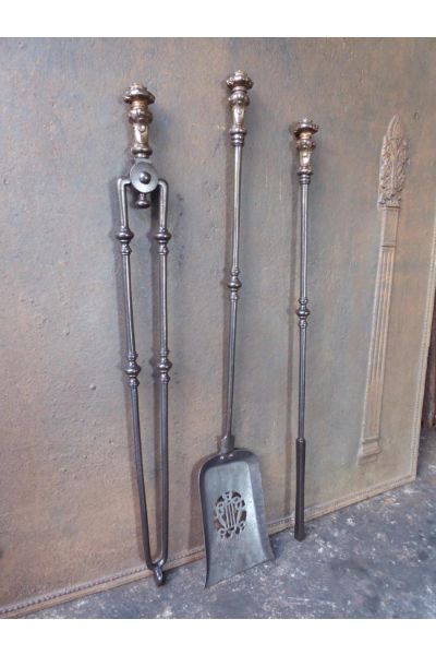 Victorian Fireplace Tool Set made of 15,16 
