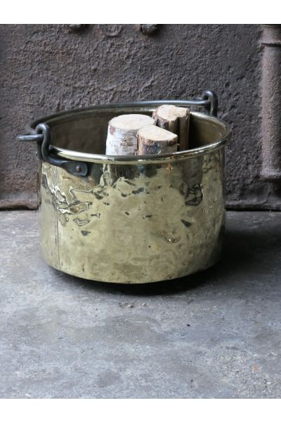 Polished Brass Firewood Basket made of 15,33 