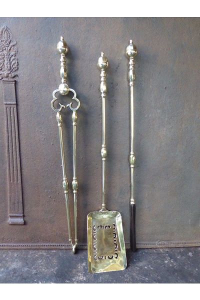 Polished Brass Fire Tools made of 32,33 