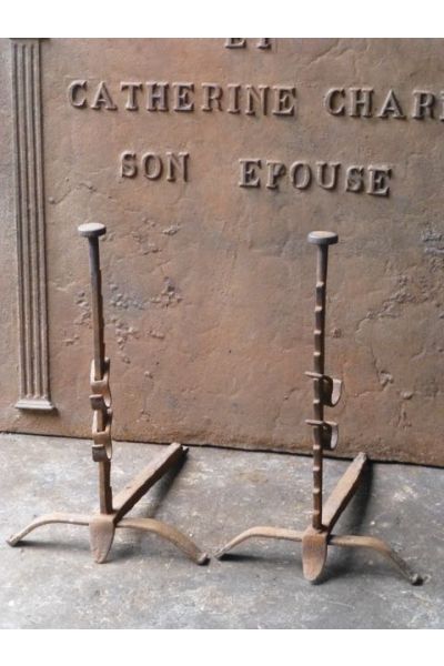 Louis XV Iron Andirons made of 15 