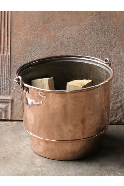 Polished Copper Log Basket made of 15,47 