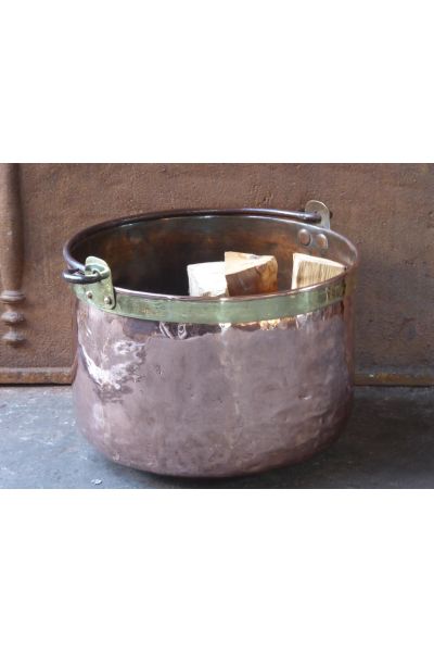 Polished Copper Firewood Basket made of 15,33,47 