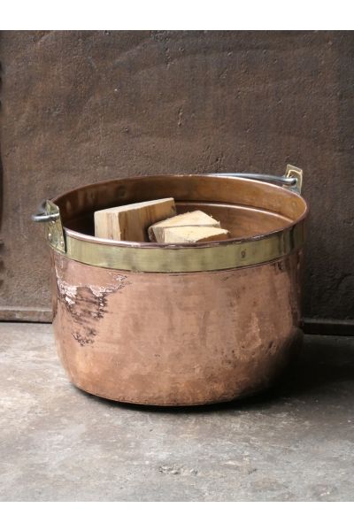 Polished Copper Firewood Basket made of 15,33,47 