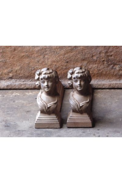 Woman Andirons made of Cast iron 