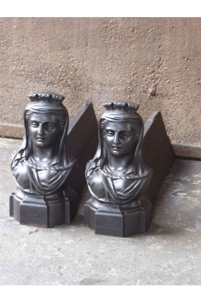 Woman Andirons made of Cast iron 