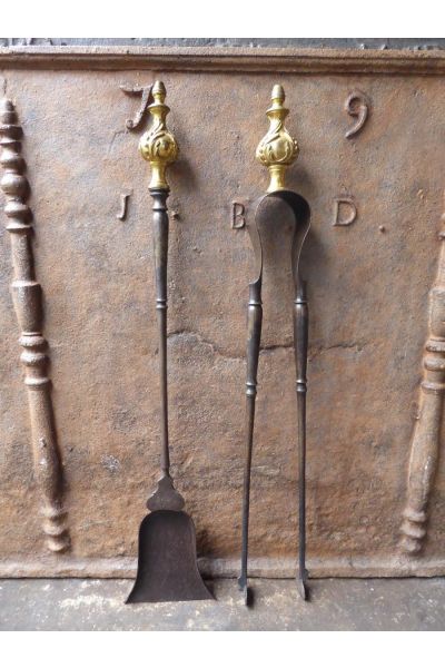 Large French Fireplace Tools made of 15,152 