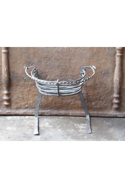 Antique Fireplace Log Grate made of Wrought iron 