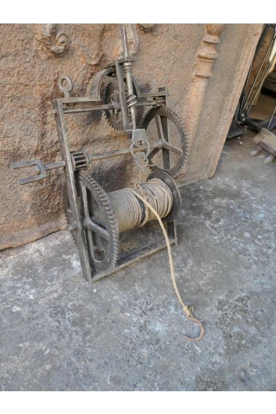 Antique Weight-Driven Spit Jack made of 15,16,149,5624 