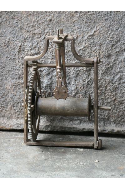 Small Antique Weight-Driven Spit Jack made of 15,16,149 
