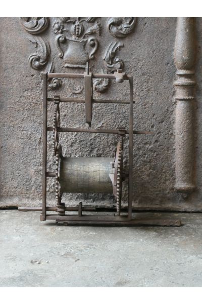 Large Antique Weight-Driven Spit Jack made of 15,149 