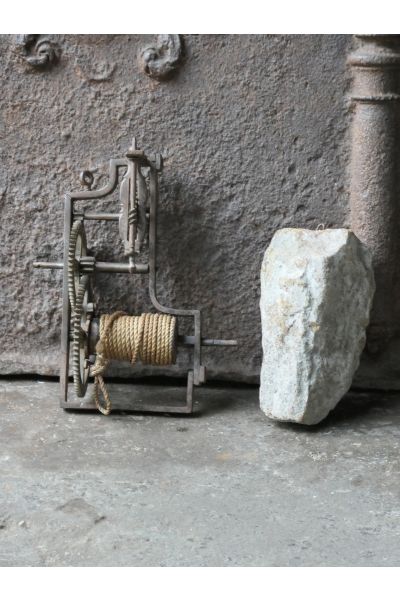 Small Antique Weight-Driven Spit Jack made of 15,16,149,153,5624 